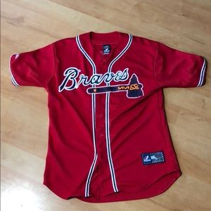 Braves Sunday Red Chipper Jones . Size XL